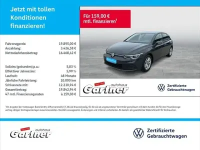 Gebraucht VW Golf VIII Life 131 PS (96 kW) 2023 Grau Limousine