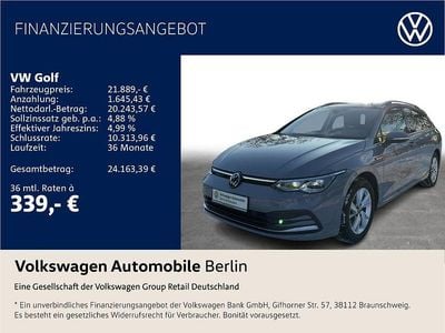 Gebraucht VW Golf VIII Style 190 PS (139 kW) 2022 Mondsteingrau/mondsteingrau Kombi