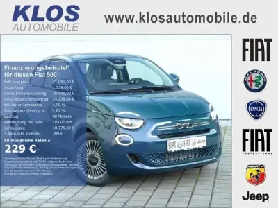 Nowe Fiat 500 65 KM (47 kW) 2025 Niebieski