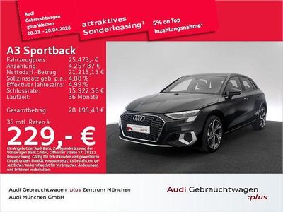 Gebraucht Audi A3 Advanced 204 PS (150 kW) 2022 Mythosschwarz metallic Limousine