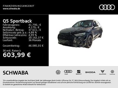 Schwarz Gebraucht 2022 Audi Q5 Sportback S-Line SUV | 41.790 € (Fairer Preis)