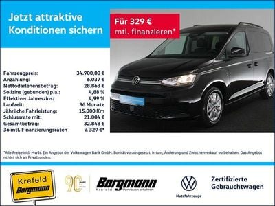 Neu VW Caddy Life 116 PS (85 kW) 2025 Schwarz / deep black Van / Kleinbus