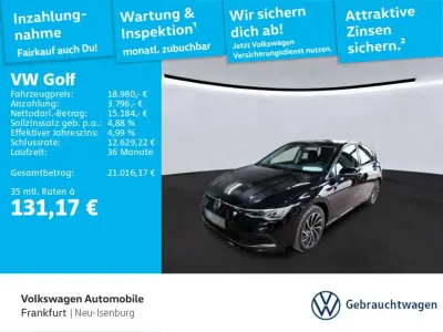 Gebraucht VW Golf VIII Active 150 PS (110 kW) 2022 2t deep black perleffekt (metallic) Limousine