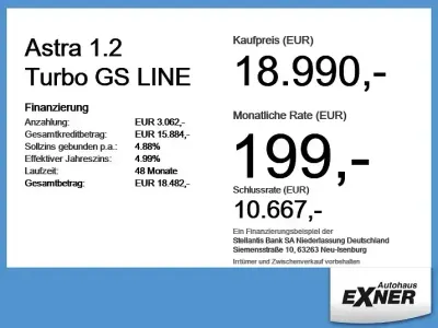 Second-hand Opel Astra GS Line 131 CP (96 kW) 2023 Negru Hatchback
