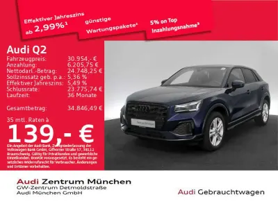 Gebraucht Audi Q2 Advanced Plus 190 PS (139 kW) 2025 Navarrablau metallic SUV