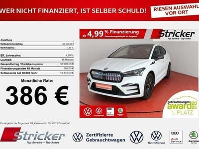 Moonweiss metallic Gebraucht 2022 Skoda Enyaq iV RS SUV | 32.449 € (Guter Preis)