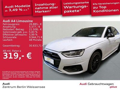 Gletscherweiß metallic Gebraucht 2022 Audi A4 Advanced Plus Limousine | 26.885 € (Fairer Preis)