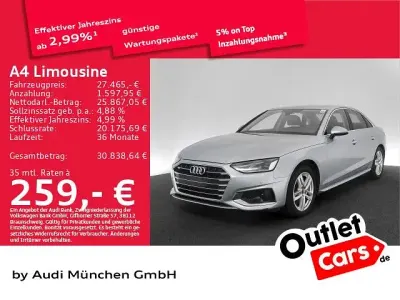 Używany Audi A4 Advanced 204 KM (150 kW) 2023 Srebrny Sedan/Limuzyna