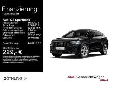 Gebraucht Audi Q3 Sportback S-Line 150 PS (110 kW) 2025 Schwarz SUV