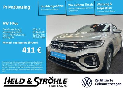 Gebraucht VW T-Roc Cabriolet R-line 150 PS (110 kW) 2025 Ivory silver metallic/schwarz Cabrio