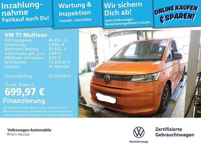 Used VW Multivan Basis 150 HP (110 kW) 2023 Orange Minivan