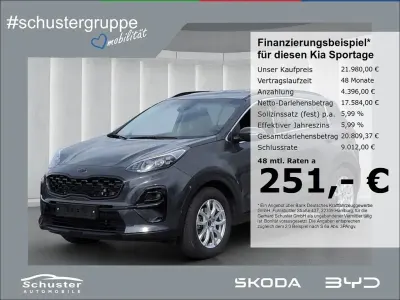Gebraucht Kia Sportage 136 PS (100 kW) 2021 H8g) pentametal met. (grau SUV