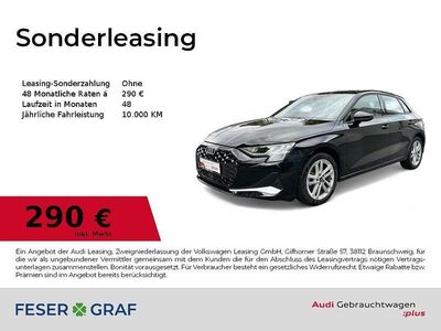 Mythosschwarz metallic Gebraucht 2025 Audi A3 Advanced Plus Limousine | 29.490 € (Superpreis)