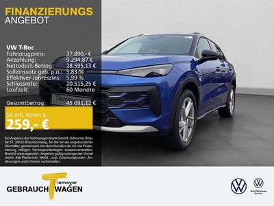 Blau Neu 2025 VW T-Roc Life SUV | 37.890 € (Fairer Preis)