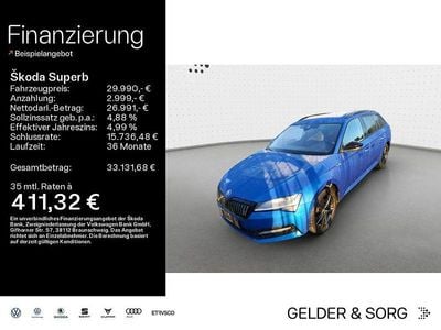 Gebraucht Skoda Superb SportLine 218 PS (160 kW) 2022 Raceblau metallic Kombi