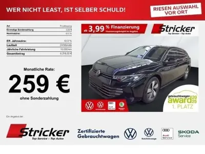 Gebraucht VW Passat Business 150 PS (110 kW) 2025 Grenadillschwarz metallic (metallic) Kombi
