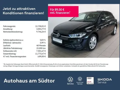 Gebraucht VW Polo Style 95 PS (69 kW) 2022 Schwarz Kleinwagen