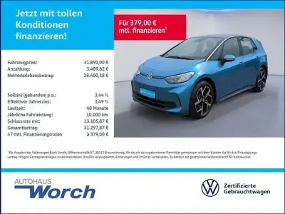 Gebraucht VW ID.3 Pure 125 kW (170 PS) 2025 Costa azul metallic Kleinwagen