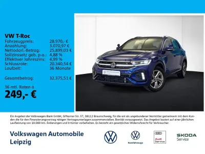 Second-hand VW T-Roc R-line 150 CP (110 kW) 2023 Albastru SUV