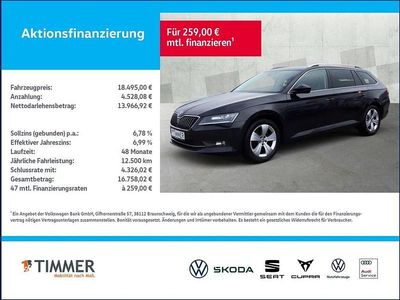 Gebraucht Skoda Superb Style 150 PS (110 kW) 2019 Schwarz Kombi