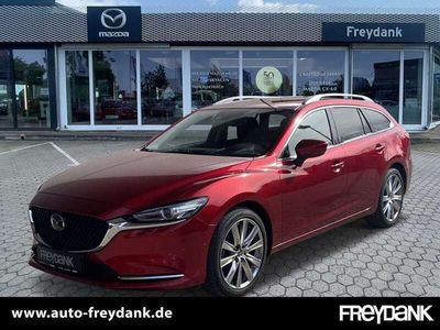 gebraucht Mazda 6 Kombi SKYACTIV-G 165 SPORTSLINE LEDER-Schwarz