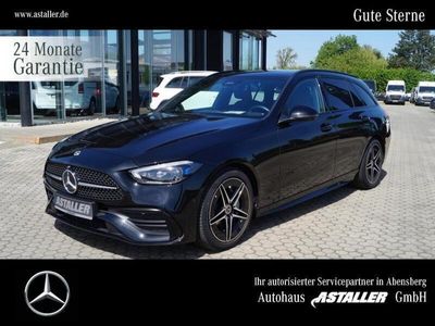 gebraucht Mercedes C300 T 4M AMG Line 2x+Night+Pano+AHK+MBUX+DAB+