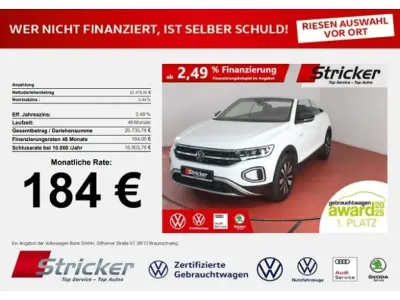 Gebraucht VW T-Roc Cabriolet Goal 116 PS (85 kW) 2025 Pure white schwarz Cabrio