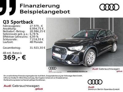 Schwarz Gebraucht 2022 Audi Q3 Sportback SUV | 27.979 € (Fairer Preis)