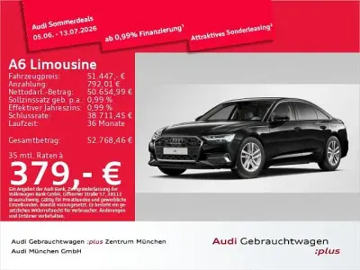 Gebraucht Audi A6 Advanced 299 PS (219 kW) 2025 Mythosschwarz metallic Limousine