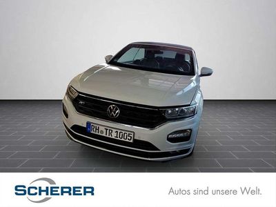 Gebraucht VW T-Roc Cabriolet R-line 150 PS (110 kW) 2022 Pure white schwarz Cabrio