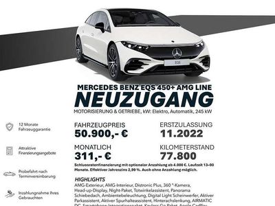 Gebraucht Mercedes EQS450+ AMG line 244 kW (333 PS) 2022 Weiß Limousine