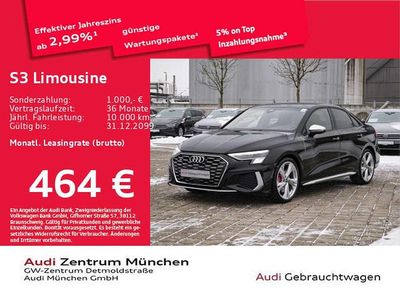 Mythosschwarz metallic Gebraucht 2023 Audi S3 Design Limousine | 38.314 € (Fairer Preis)
