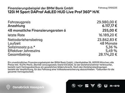 Gebraucht BMW 120 M Sport 156 PS (114 kW) 2024 Skyscraper grau (grau) Kleinwagen