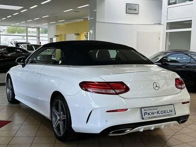 Usata Mercedes C200 AMG line 184 CV (135 kW) 2017 Bianco Cabrio
