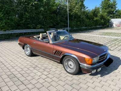 Gebraucht Mercedes SL450 218 PS (160 kW) 1977 Braun Cabrio