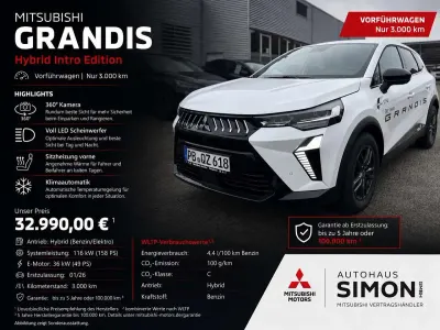 Gebraucht Mitsubishi Grandis Edition 158 PS (116 kW) 2026 Himalayaweiss (m) SUV