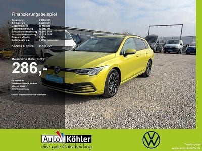 Gebraucht VW Golf VII Life 150 PS (110 kW) 2021 Gelb Kombi