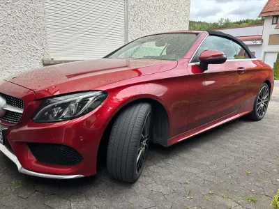 Gebraucht Mercedes C220 AMG line 170 PS (125 kW) 2018 Rot Cabrio