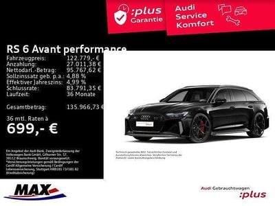 Second-hand Audi RS6 Performance 630 CP (463 kW) 2025 Negru Break