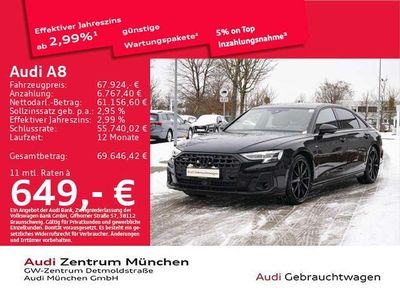 Gebraucht Audi A8L Ambiente 286 PS (210 kW) 2023 Mythosschwarz metallic Limousine