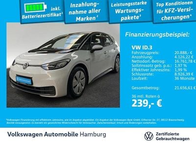 Usata VW ID.3 Pro Performance 150 kW (204 CV) 2021 Bianco Utilitaria