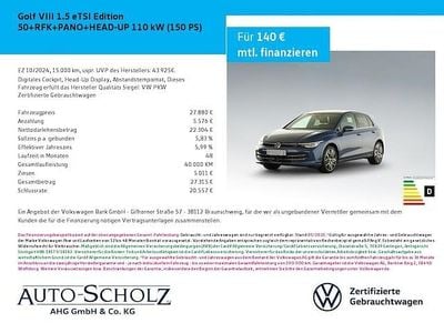 Gebraucht VW Golf VIII Edition 150 PS (110 kW) 2024 Blau Limousine
