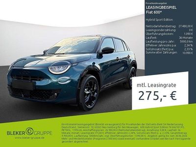 Nouă Fiat 600 Sport 101 CP (74 kW) 2026 Verde SUV