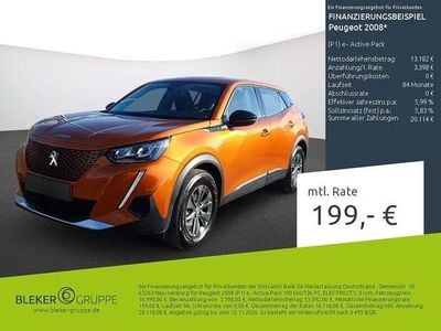 Gebraucht Peugeot e-2008 Active 100 kW (136 PS) 2022 Lackierung orange fusion/typ aussenverkleidung metalliclackierung SUV