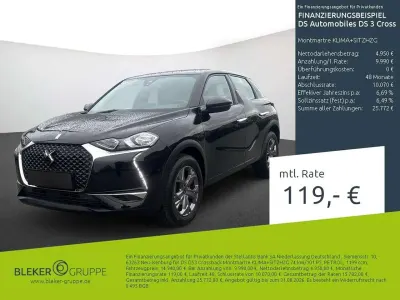Gebraucht DS Automobiles DS3 Crossback 102 PS (75 kW) 2022 Lackierung schwarz perla nera/typ aussenverkleidung metalliclackierung SUV