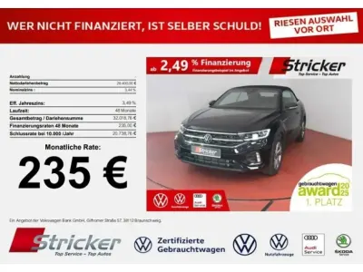 Gebraucht VW T-Roc Cabriolet R-line 150 PS (110 kW) 2025 Deep black perleffekt schwarz (metallic) Cabrio