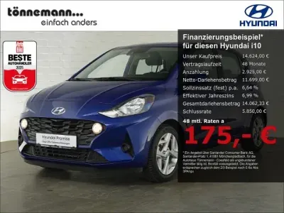 Usata Hyundai i10 Trend 84 CV (61 kW) 2023 Blu Utilitaria