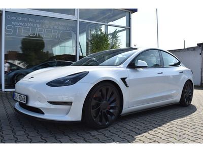 gebraucht Tesla Model 3 Performance KW Fahrwerk Maxton Innen weiß