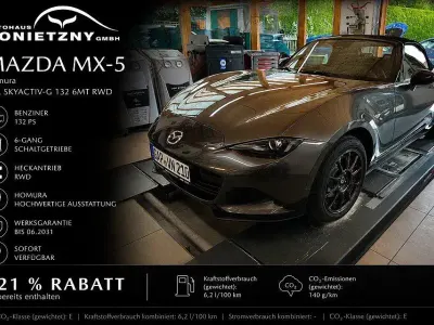 Neu Mazda MX5 Homura-Line 132 PS (97 kW) 2025 Machine gray Cabrio
