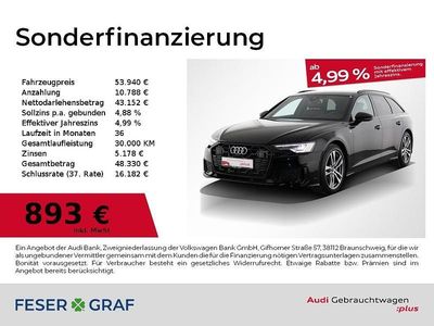Mythosschwarz metallic Gebraucht 2025 Audi A6 S-Line Kombi | 53.940 € (Fairer Preis)